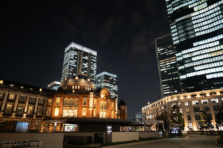 広角レンズ SEL24F14GM 東京駅の夜景