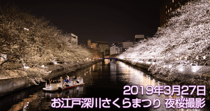 2019年3月27日 お江戸深川さくらまつりの夜桜撮影 α7Ⅲにて