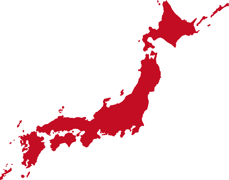 日本地図 赤