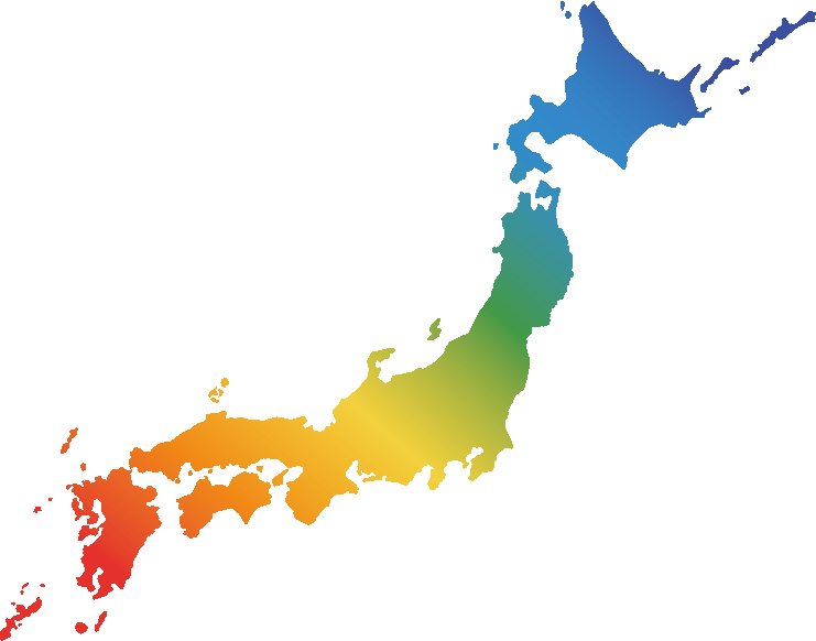 日本地図 グラデーション