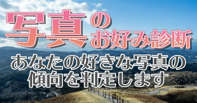 あなたの写真の好みの傾向を診断します