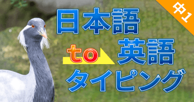 和訳タイピング中1